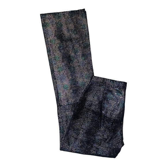 VINTAGE Maxima Wilson's Leather Disco Retro Snake Skin Flare Leather Pants Sz 6 - Picture 11 of 12
